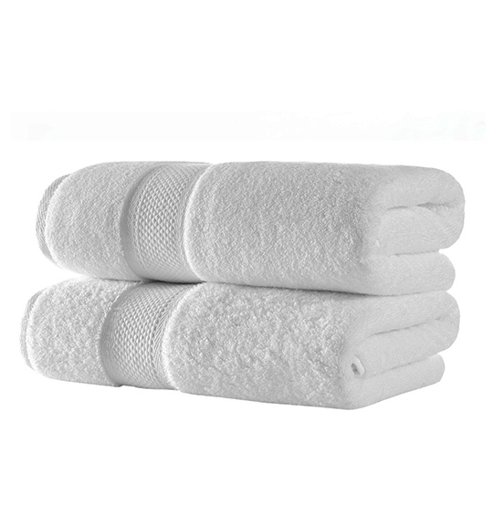 2'li Banyo Havlusu - %100 Pamuk Otel Tipi Havlu Seti - BeyazPetek 2'li Banyo Havlusu